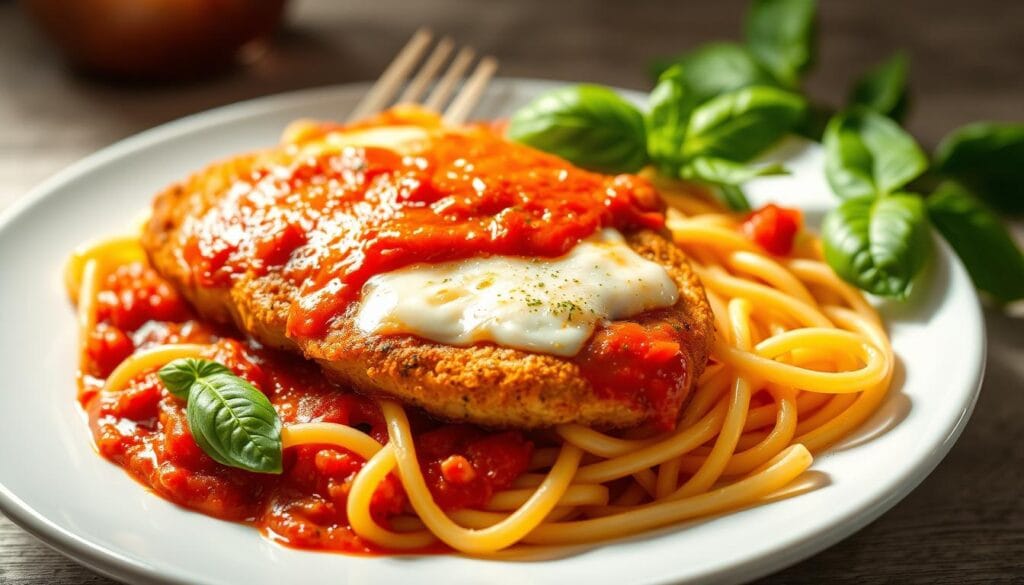 the Best Chicken Parmesan Pasta-5 Easy Steps to make