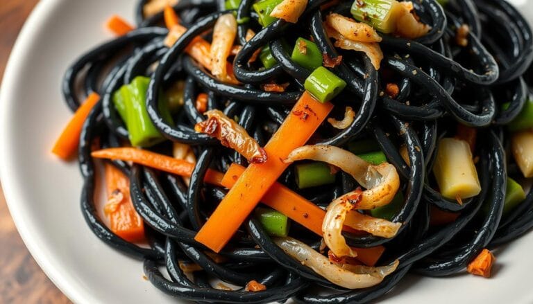 squid black noodles