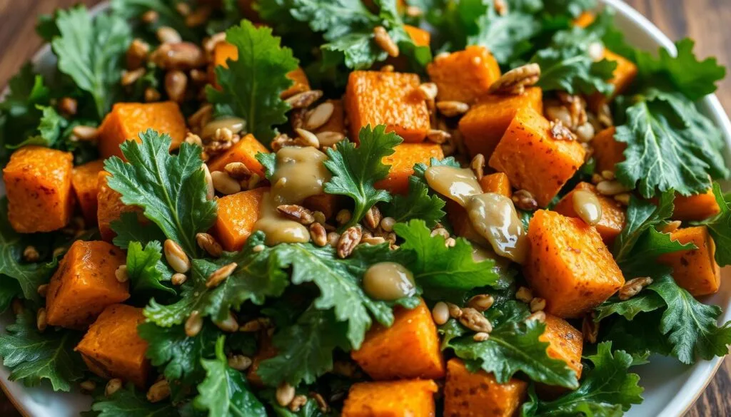 Healthy Dinner Salad with Sweet Potato and Kale Healthy Dinner Salad with Sweet Potato and Kale